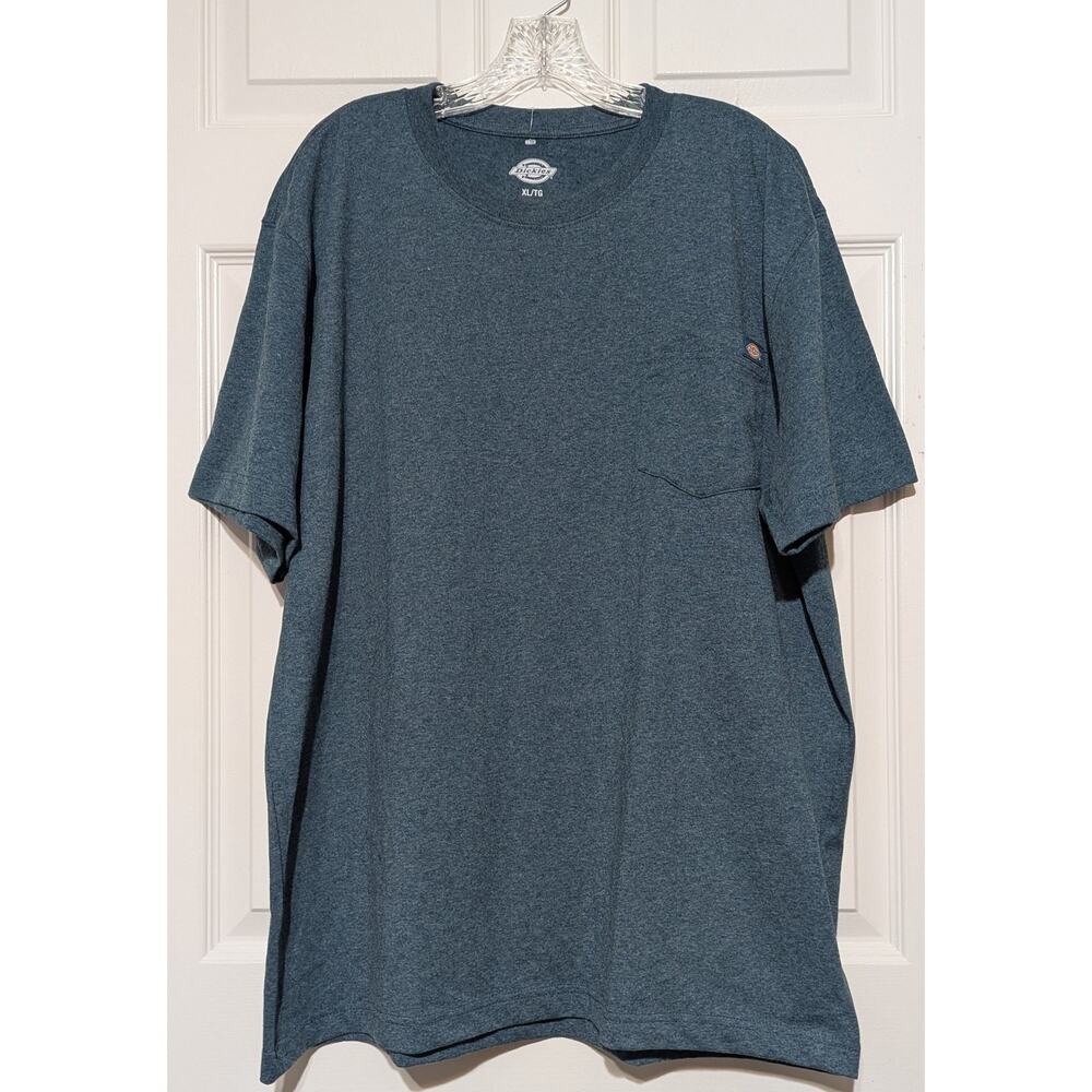 Dickies Mens T-Shirt XL Workwear Short Sleeve Pocket Crewneck Blend Tee Shirt